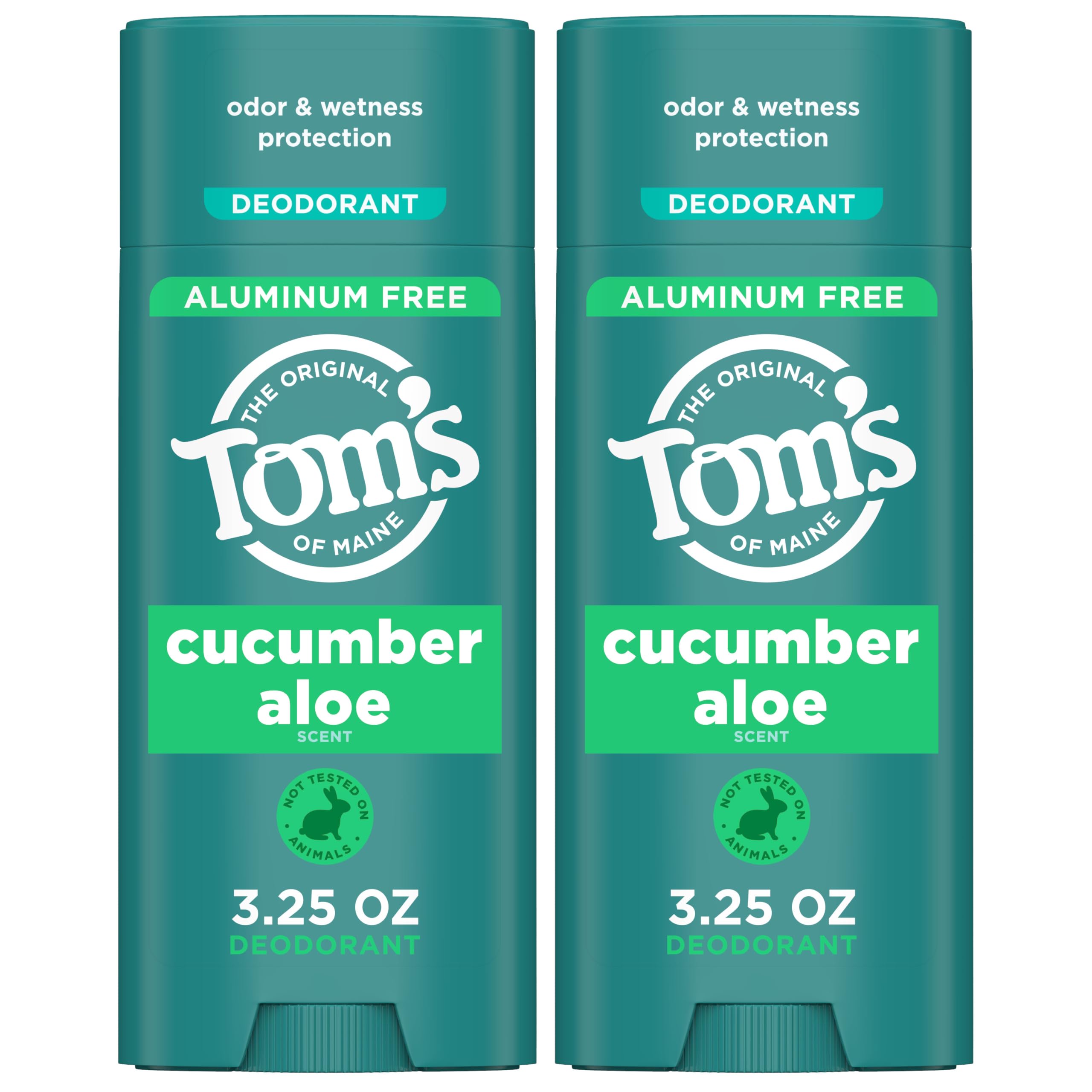Tom’s of Maine Cucumber Aloe desodorante natural con envase reciclado para uso sostenible