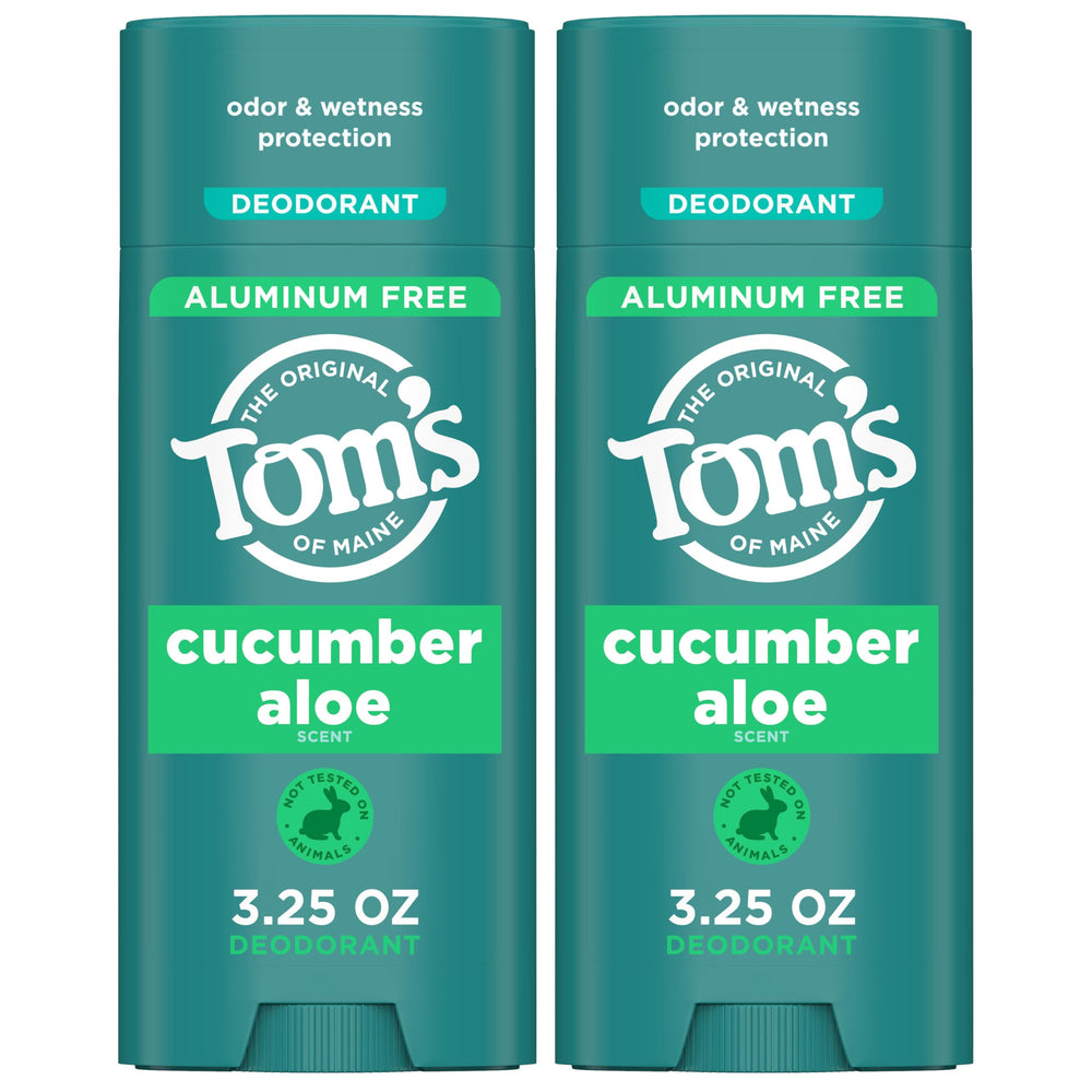 Tom’s of Maine Cucumber Aloe desodorante natural con envase reciclado para uso sostenible