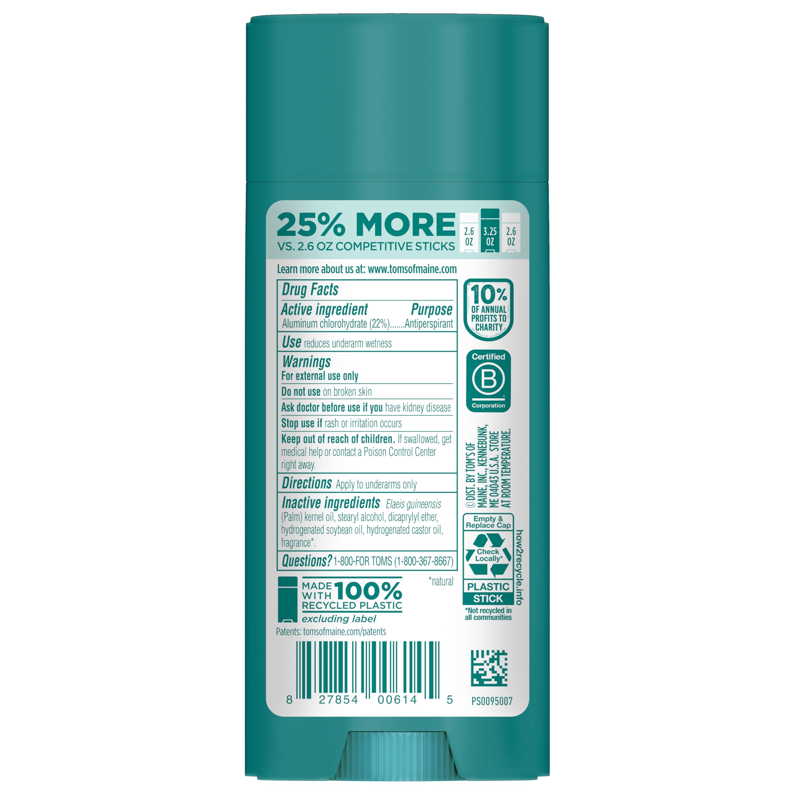 Envase de 3.25 oz, práctico para bolso y viaje.