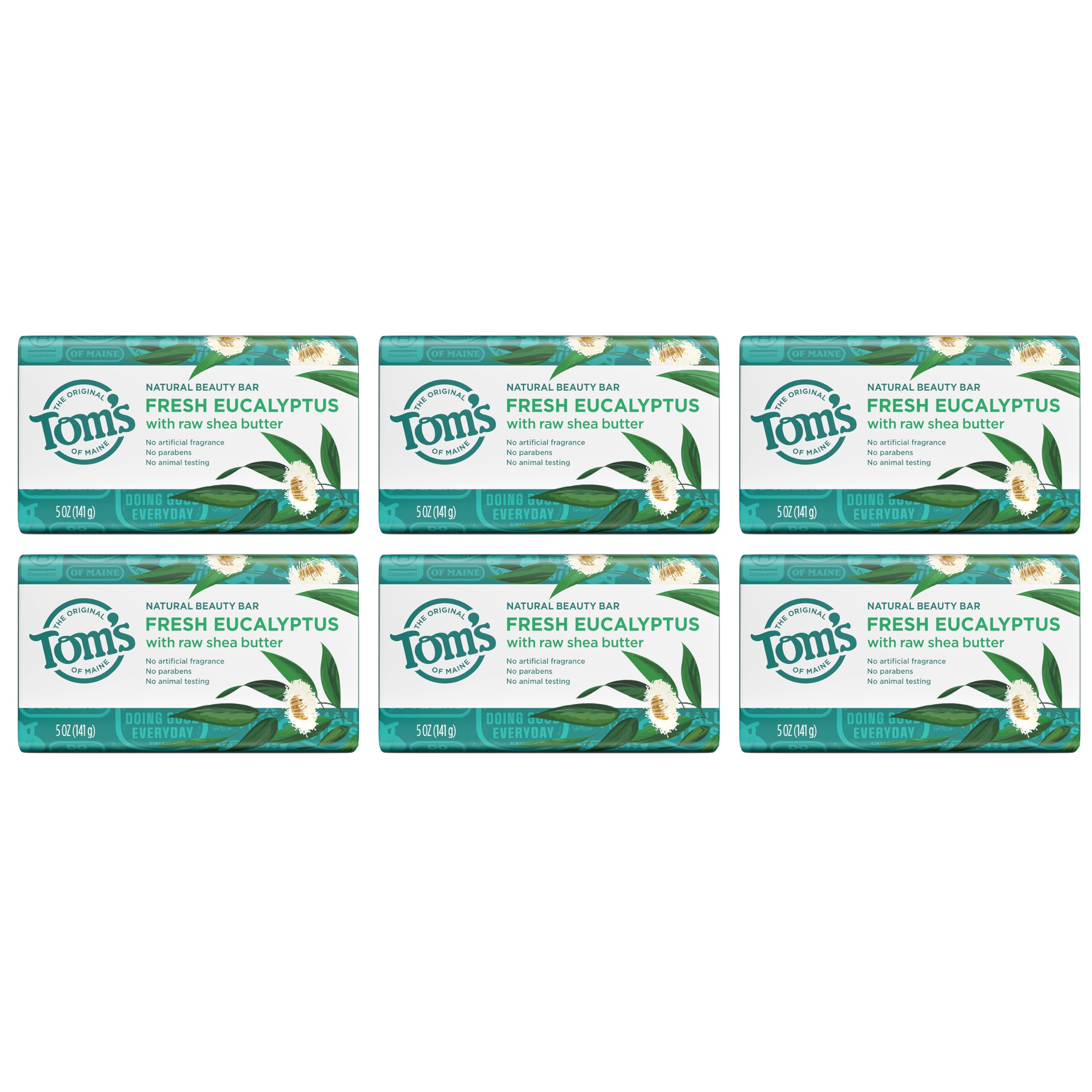 Tom's of Maine barra jabón para manos y cuerpo con fragancia suave.