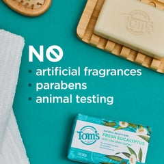 Tom's of Maine barra jabón sin parabenos para piel sensible.