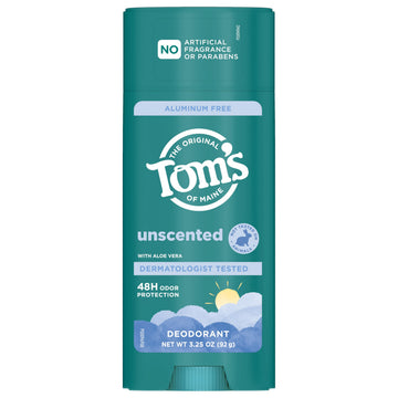Tom’s of Maine Desodorante Natural sin fragancia, sin fragancias artificiales ni colorantes.