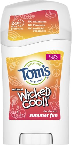 Tom's of Maine desodorante para niños, aplicación suave en barra para juego activo.