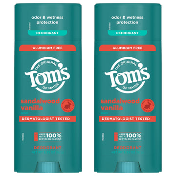 Tom's of Maine Sandalwood Vanilla, pack de dos para uso diario.