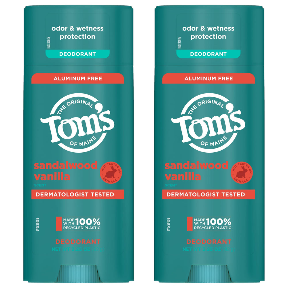 Tom's of Maine Sandalwood Vanilla, pack de dos para uso diario.