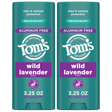 Tom's of Maine Wild Lavender desodorante, dos piezas para casa y viaje