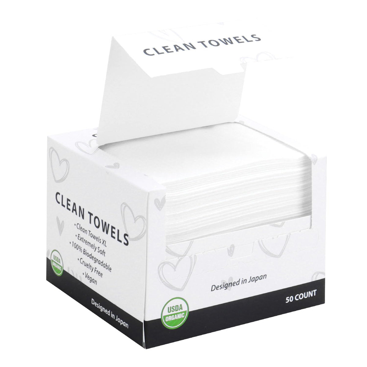 Toner Depot: toallas faciales desechables biodegradables XL 50 unidades, uso diario suave