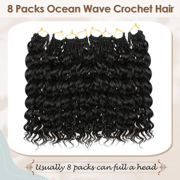 Toniola Ola Marina cabello crochet estuche con 8 paquetes