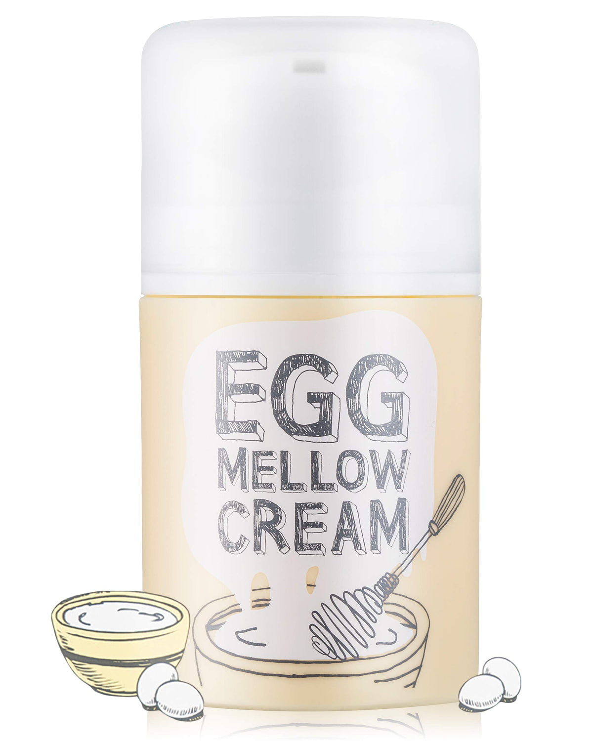 Too Cool For School Egg Mellow Cream, bote frontal para reconocer tamaño y uso diario