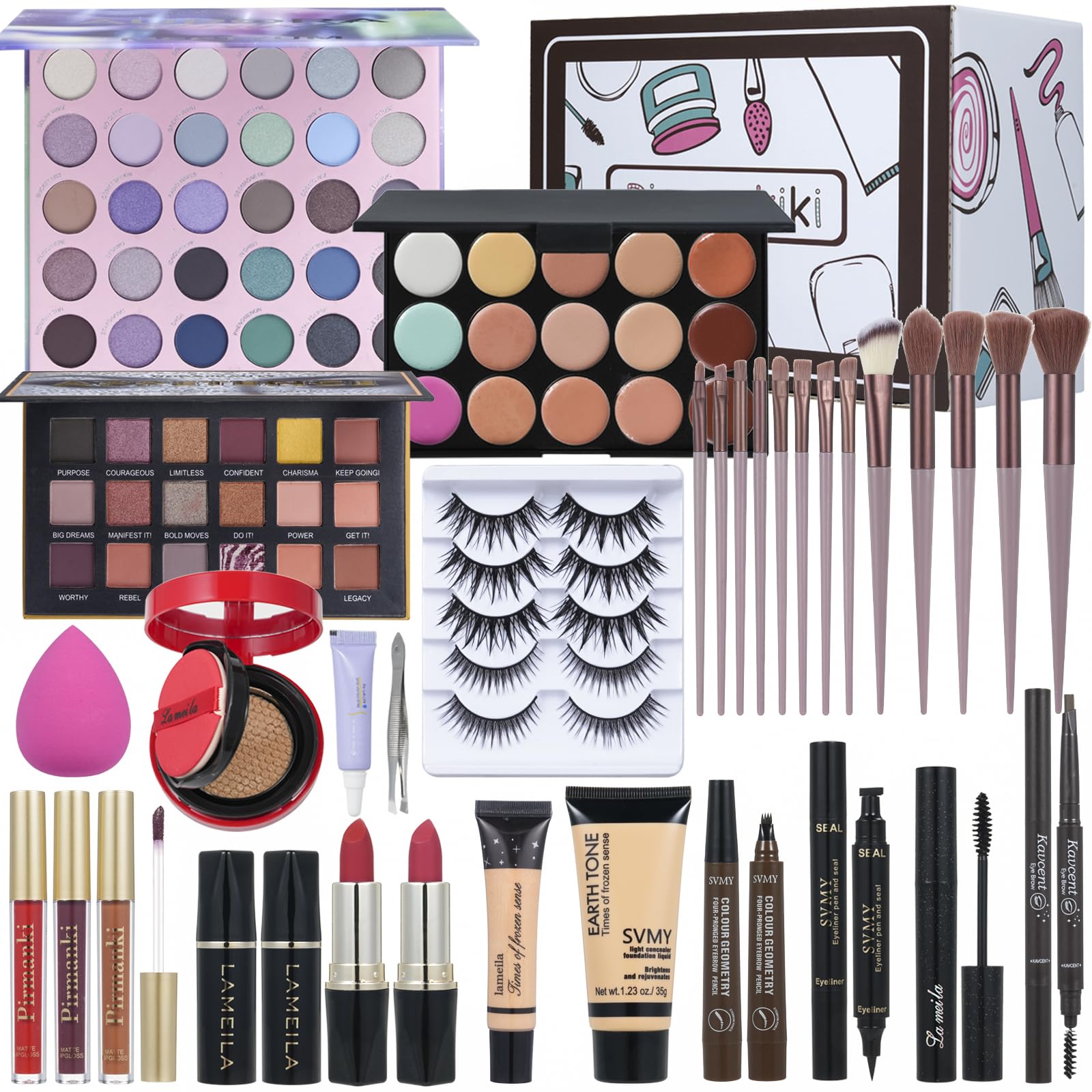 TooAemiS All-in-One Makeup Kit box; convenient travel-ready solution for on-the-go looks.