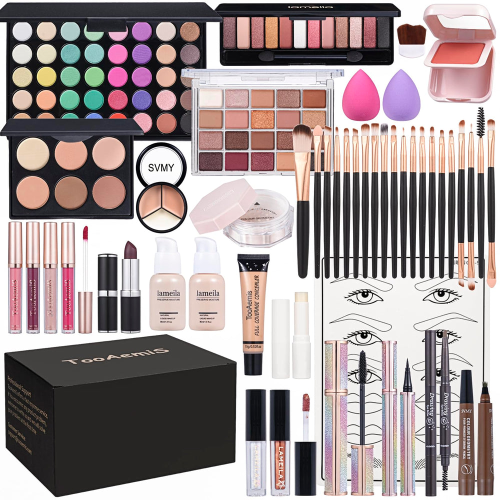 TooAemiS kit maquillaje integral, paleta sombras 16 colores para looks versátiles