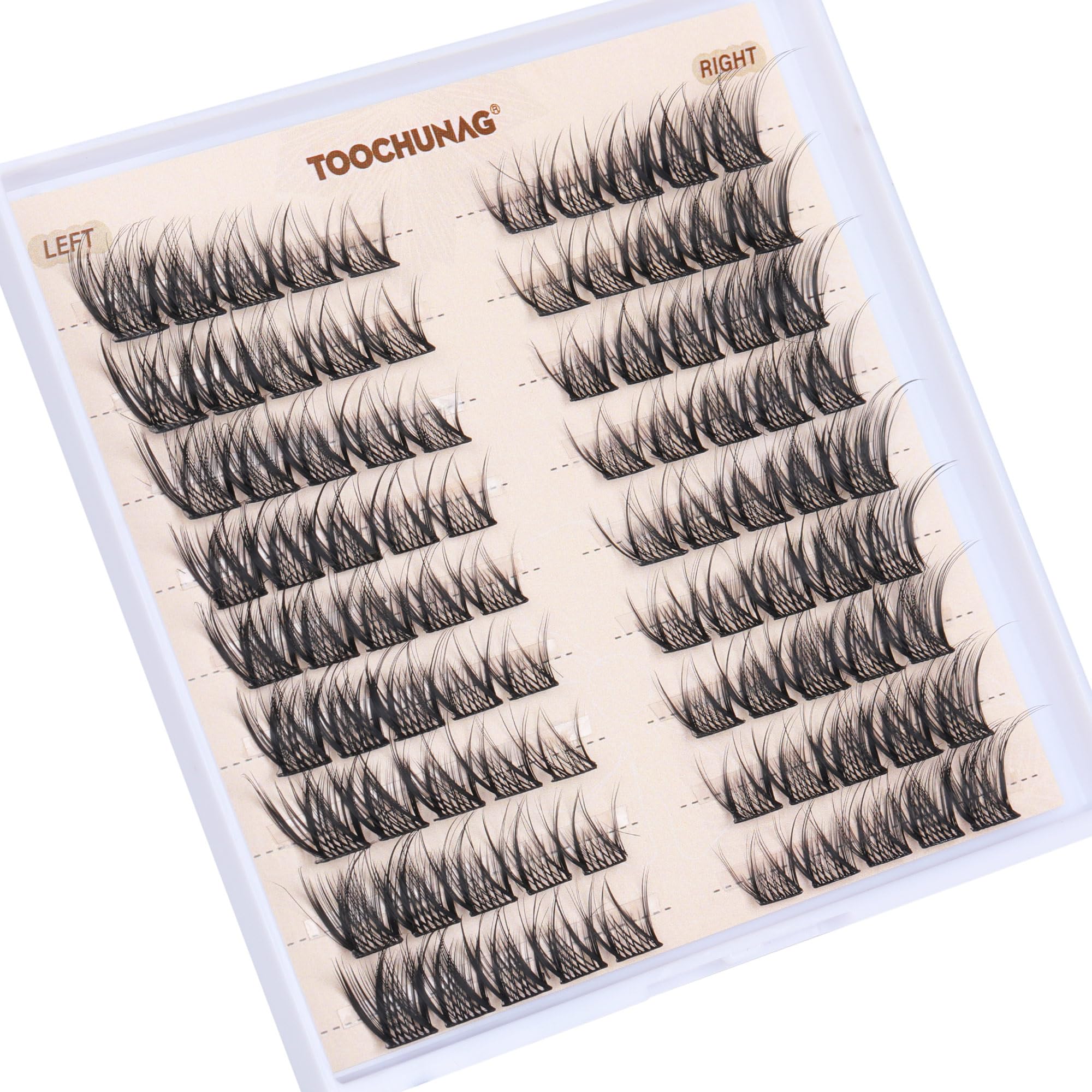 Efecto ojo de gato suave con pestañas wispy de TOOCHUNAG.
