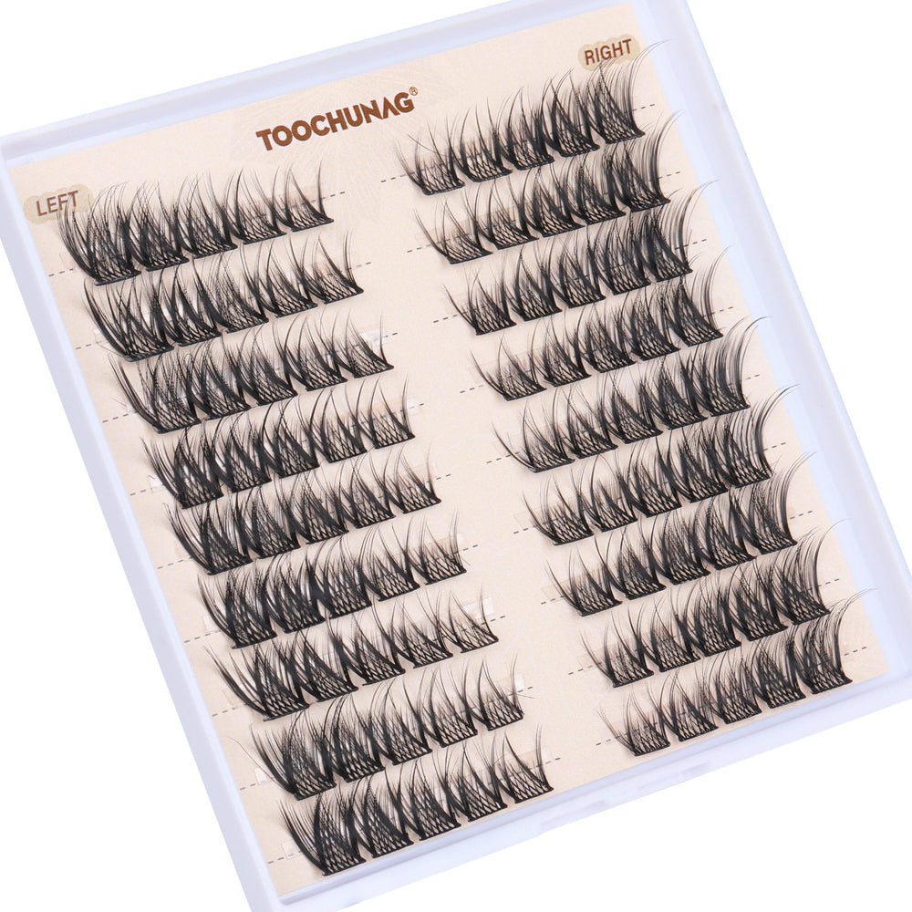 Efecto ojo de gato suave con pestañas wispy de TOOCHUNAG.