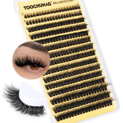 TOOCHUNAG racimos esponjosos 80D de pestañas para volumen natural