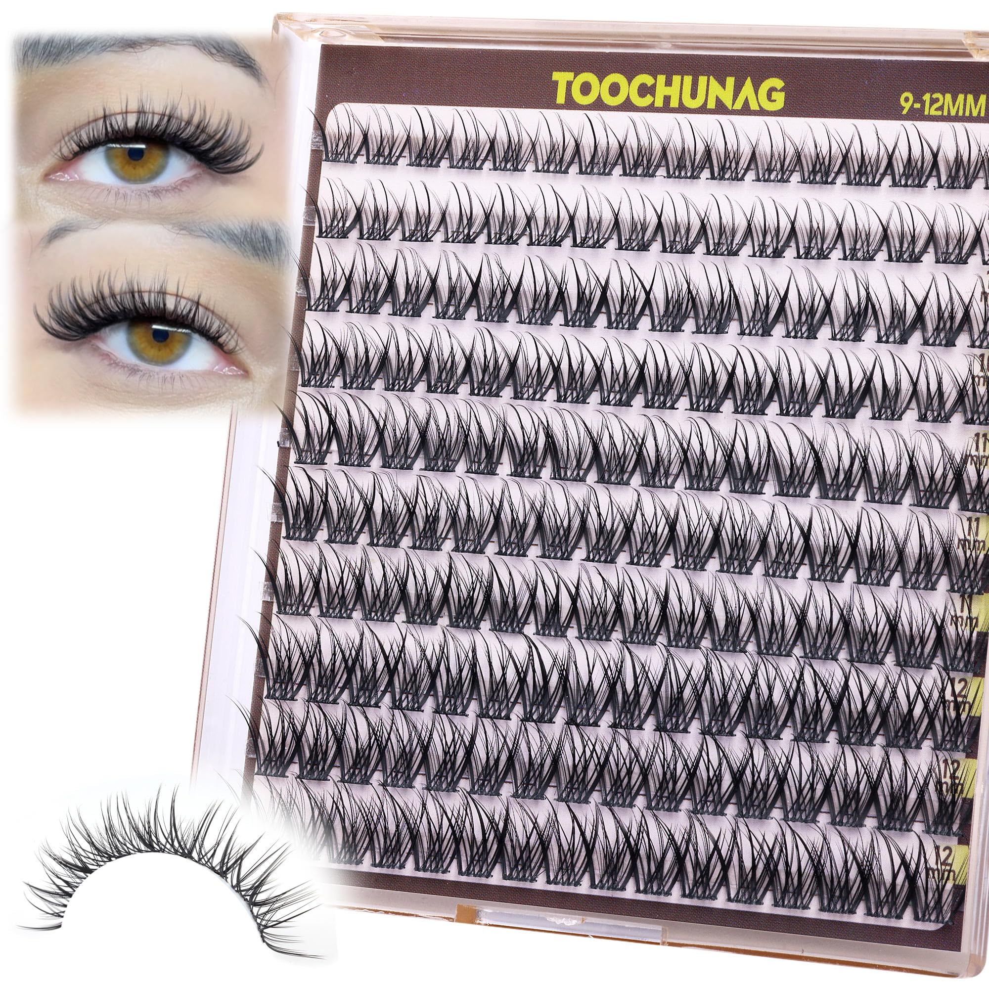 TOOCHUNAG Fairy Lash Clusters uso diario sin maquillaje necesario