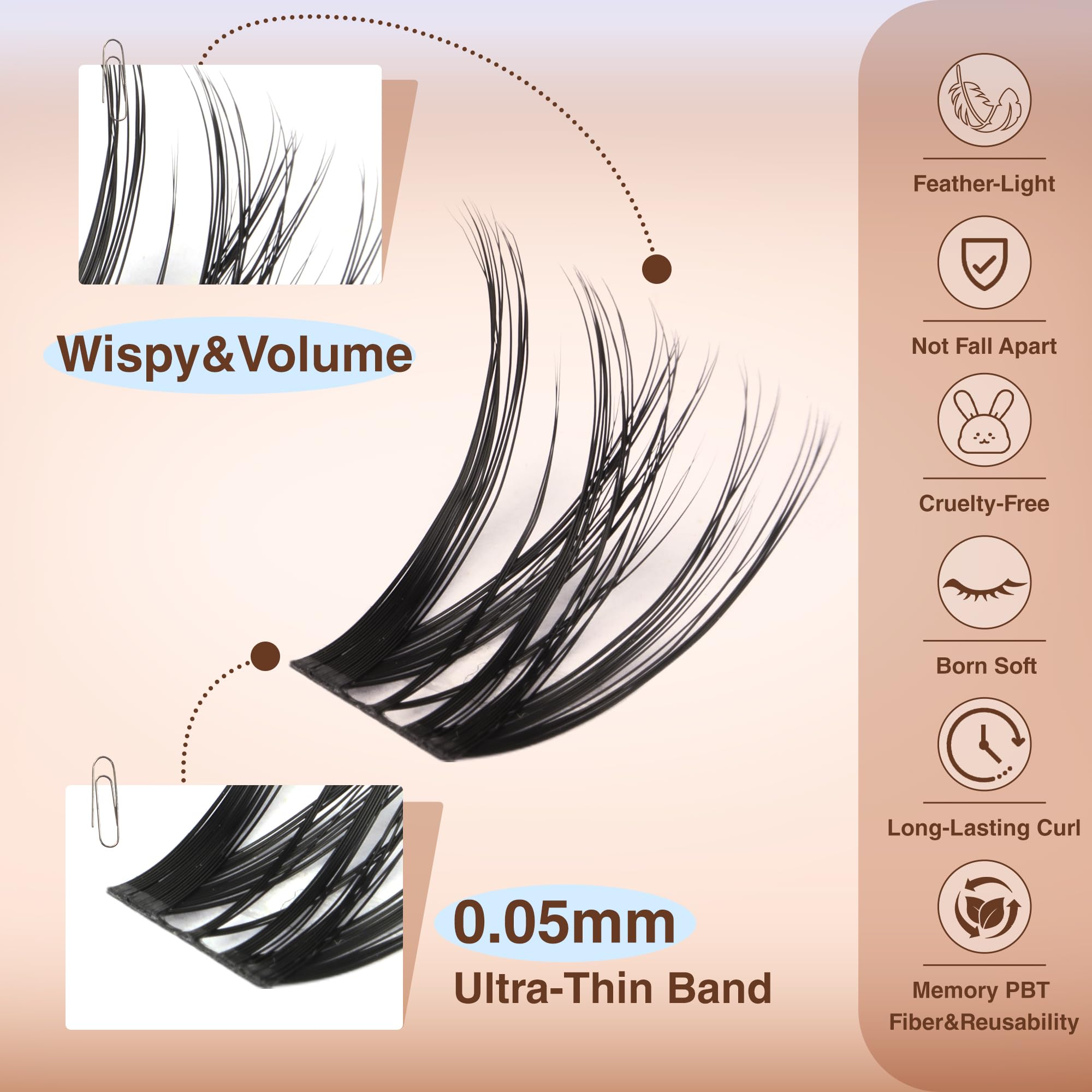 TOOCHUNAG Flora Clusters longitudes 10-16 mm para looks 3D versátiles