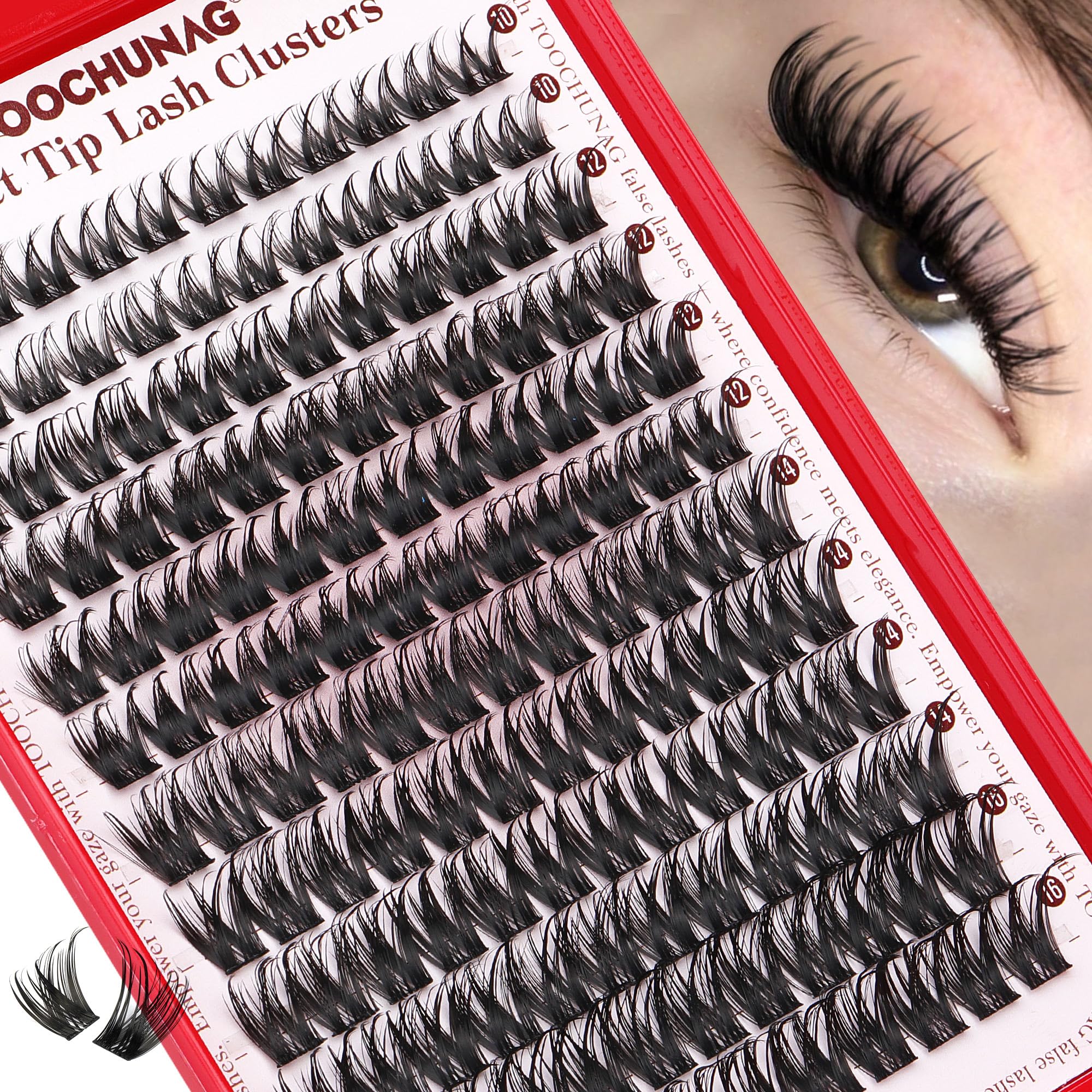 toochunag pestanas conjuntos volumen efecto ligero para un aspecto natural duradero