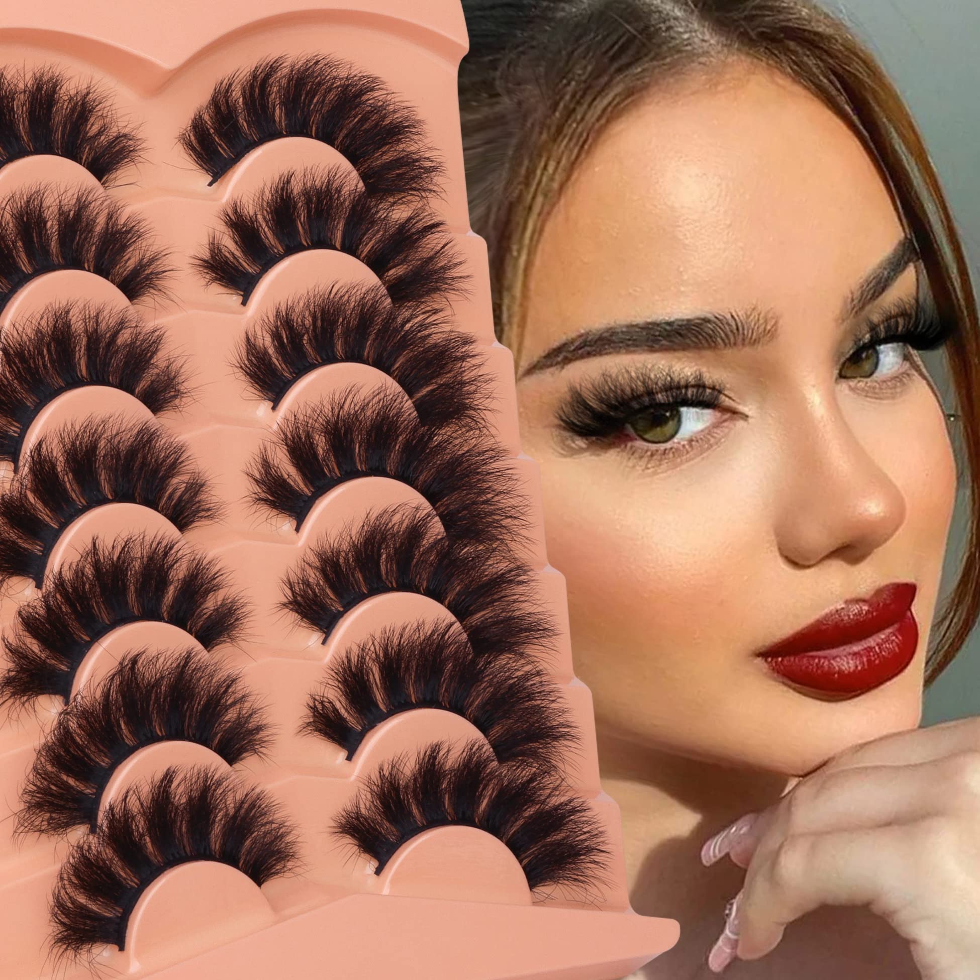 TOOCHUNAG Pestañas Mink 18mm Empaque elegante para colección diaria