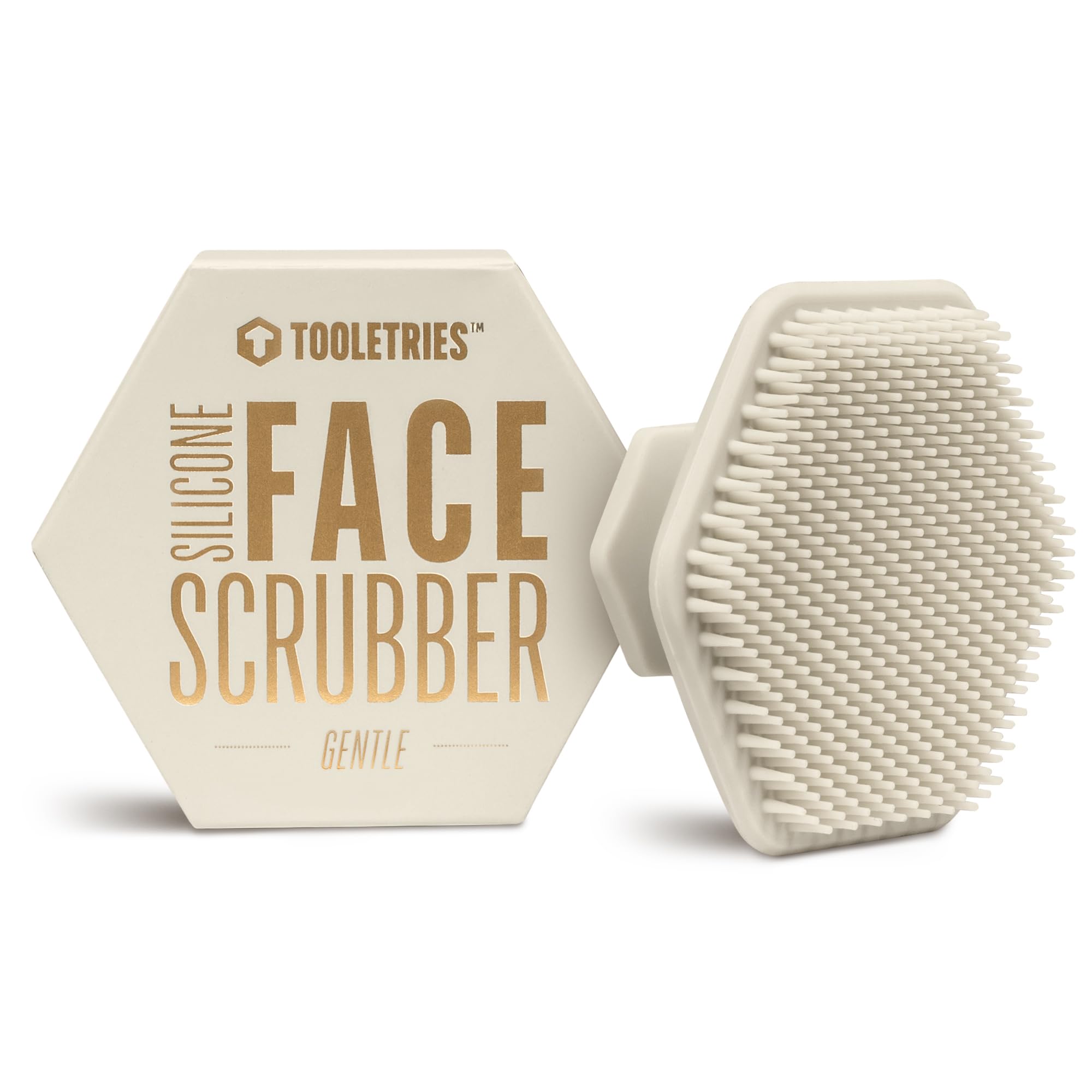 TOOLETRIES brocha facial de silicona para hombre, limpieza suave y eficaz
