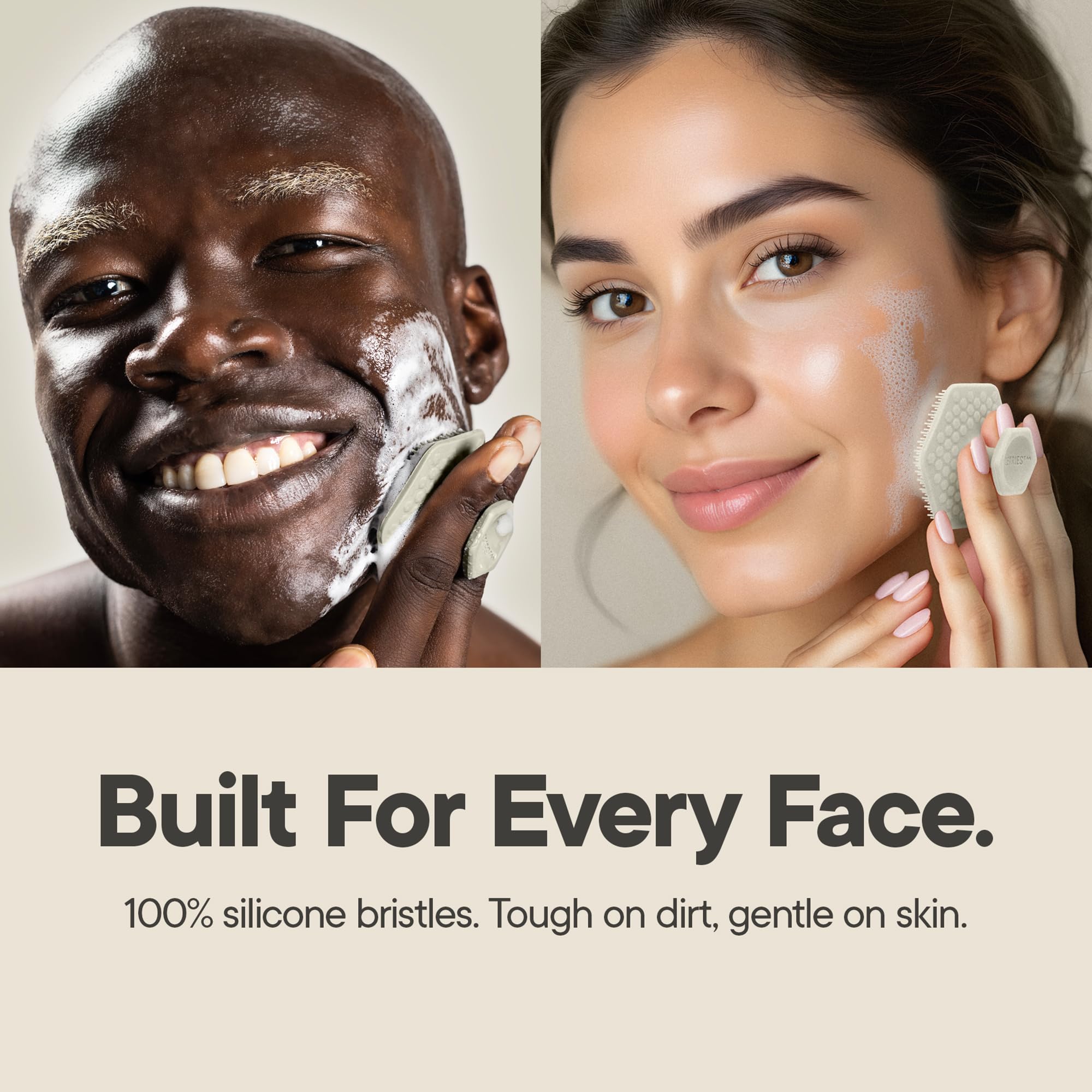 TOOLETRIES cepillo exfoliante de silicona, efecto en limpieza de poros