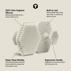 TOOLETRIES cepillo exfoliante de silicona original, durabilidad para uso diario