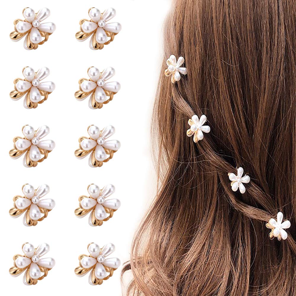 Toolzeen clip de pelo con perlas mini, perfecto para uso diario y eventos.