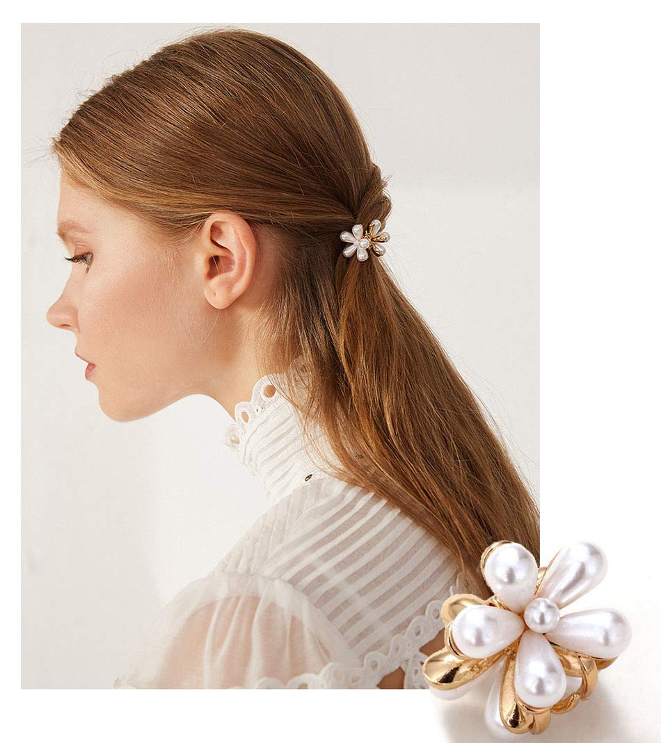 Toolzeen clip de pelo con perlas mini, ideal para peinados de fiesta.