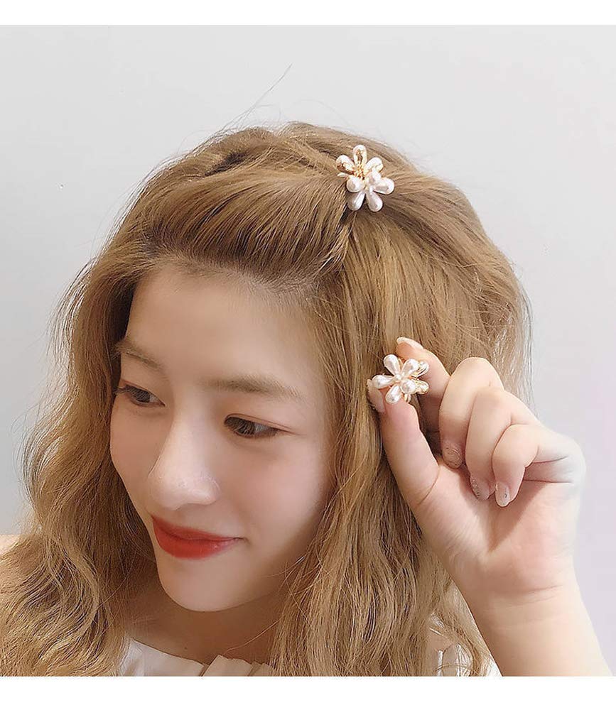 Toolzeen clip de pelo con perlas mini, regalo perfecto para mujeres y niñas.