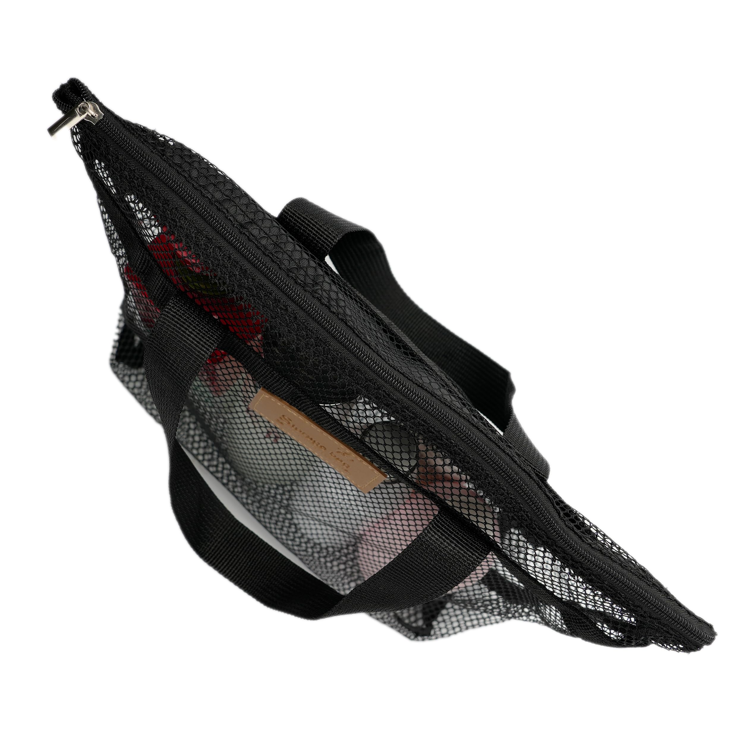 Topasion bolsa de ducha malla con cremallera suave y duradera.