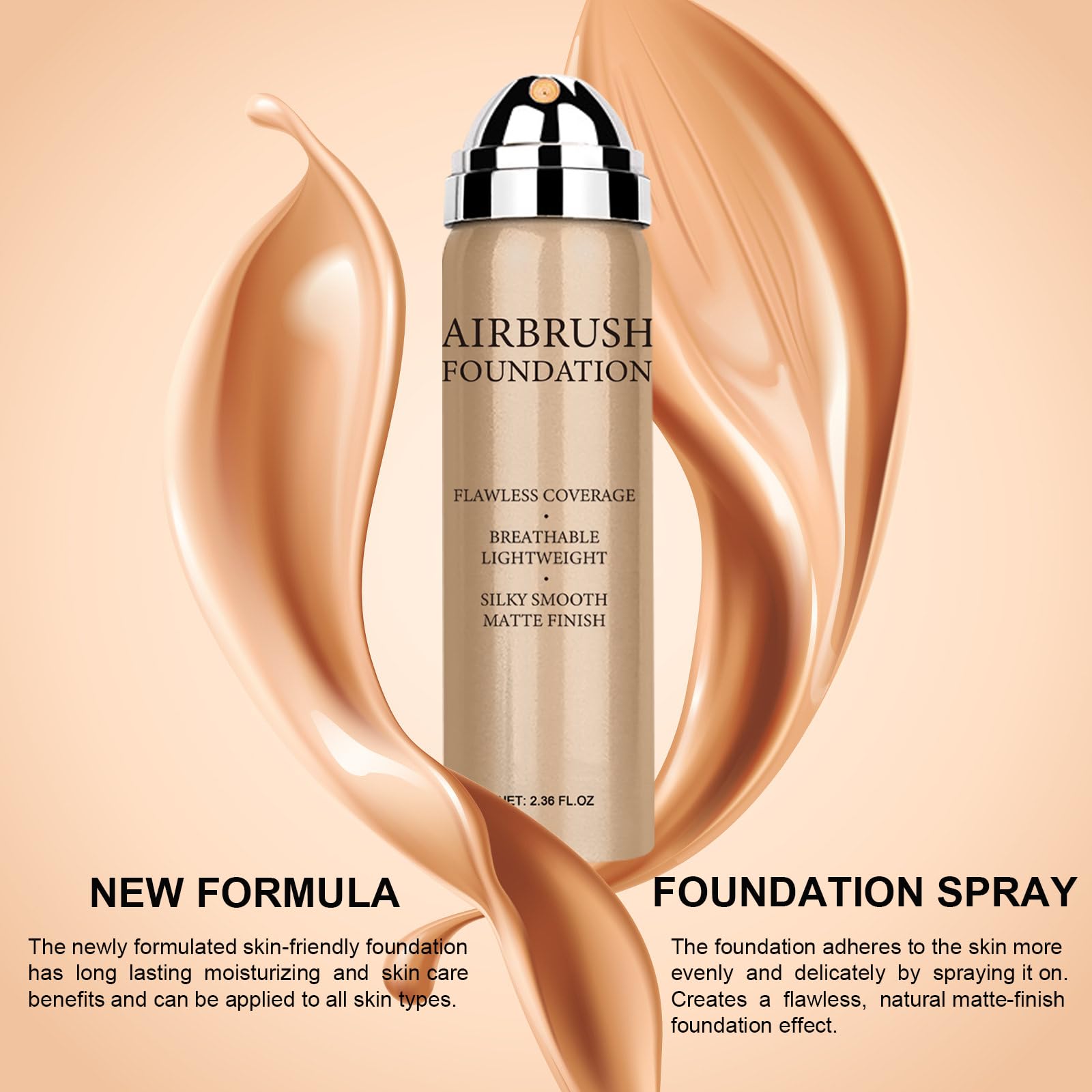 Topcent Airbrush Foundation Spray: tono natural para uso diario