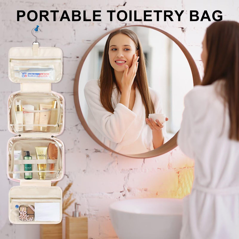 TOPEAST bolsa tocador diseño personalizado inicial dorada para regalo.