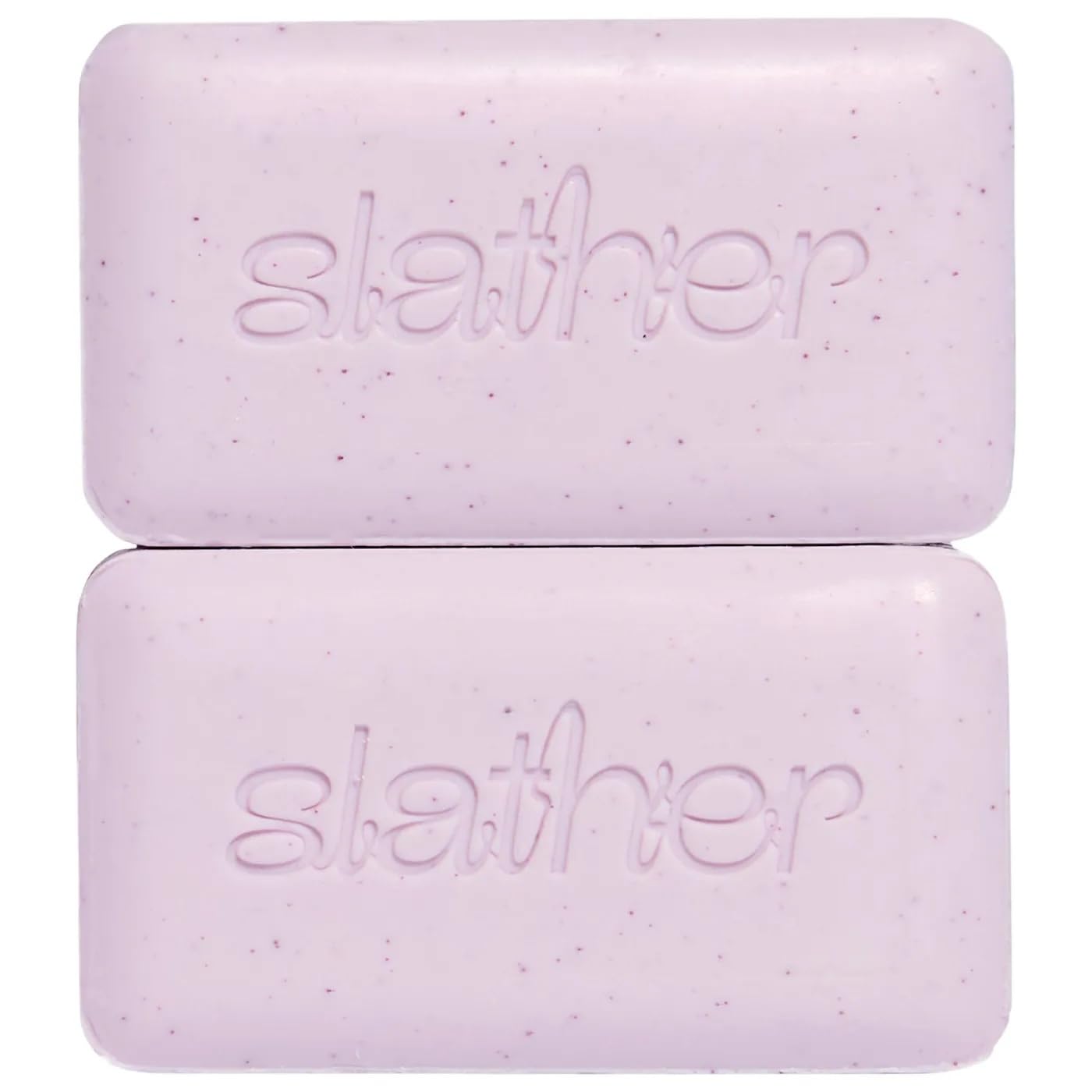 Topicals Slather Exfoliating Bar 2-pack packaging shown for gentle cleansing and smooth skin prep