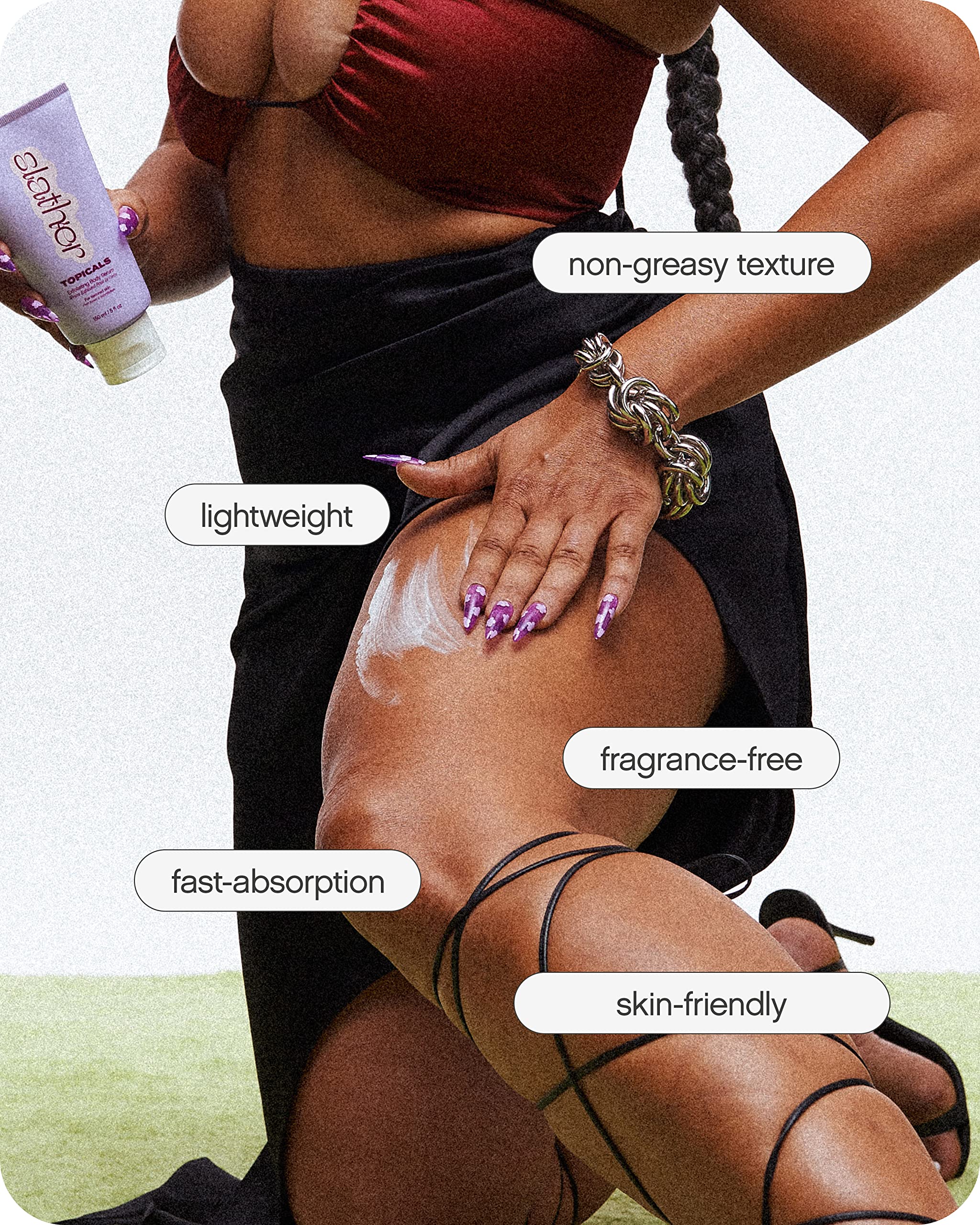 Topicals Slather hydratation profonde avec urée pour zones sèches et rugueuses.