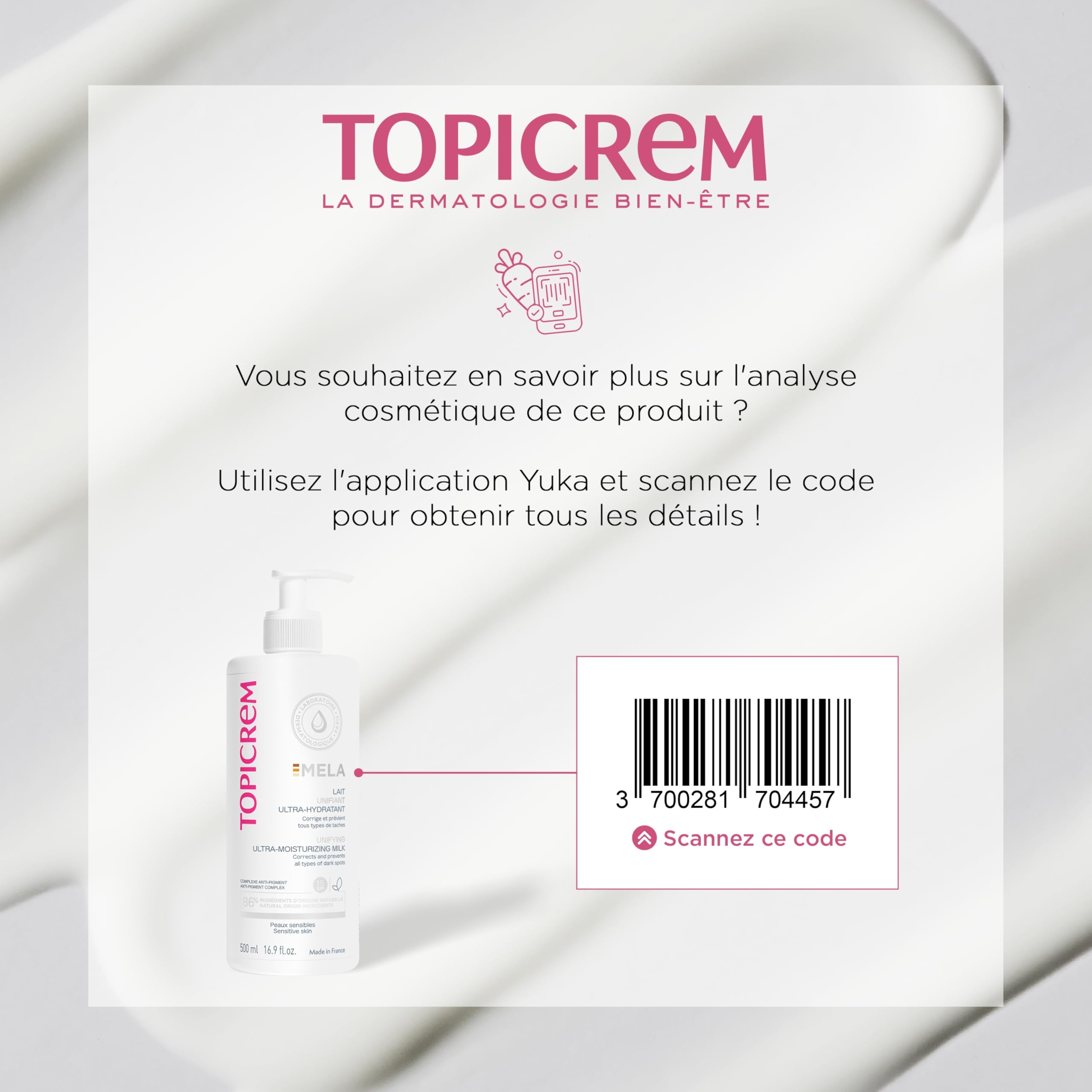 Topicrem GIGATEMP Mela, protección SPF15 para cuidado diario de UVA/UVB.
