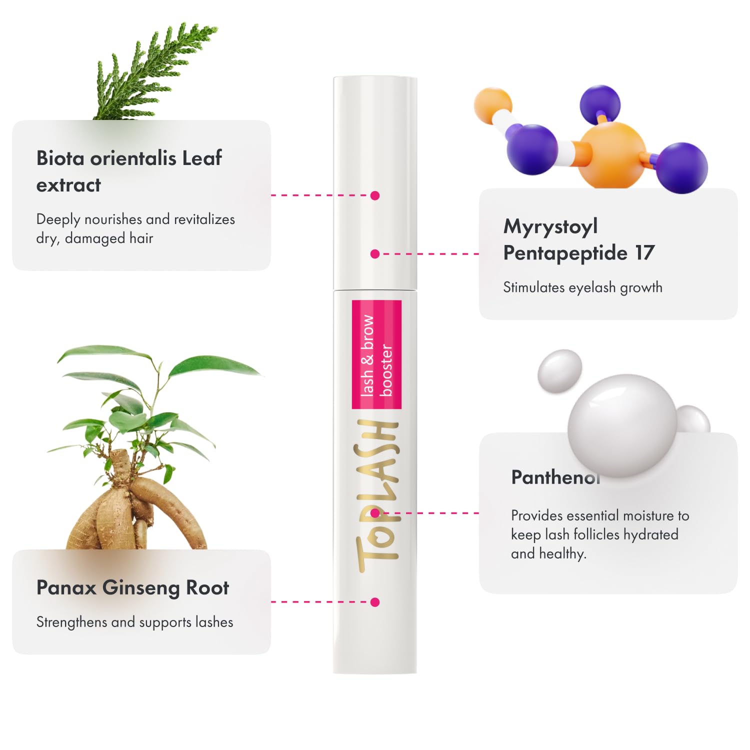 TOPLASH serum ingredientes naturales: cuidado suave para piel sensible