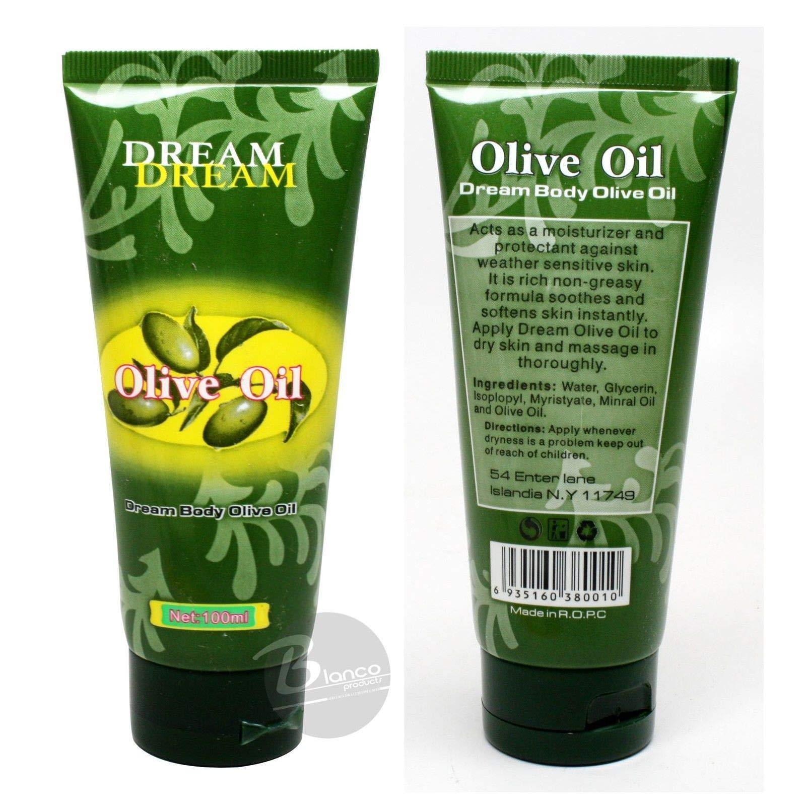 Topnice Dream Body Aceite de oliva 100 ml, etiqueta detallada, perfuma la piel o la ropa