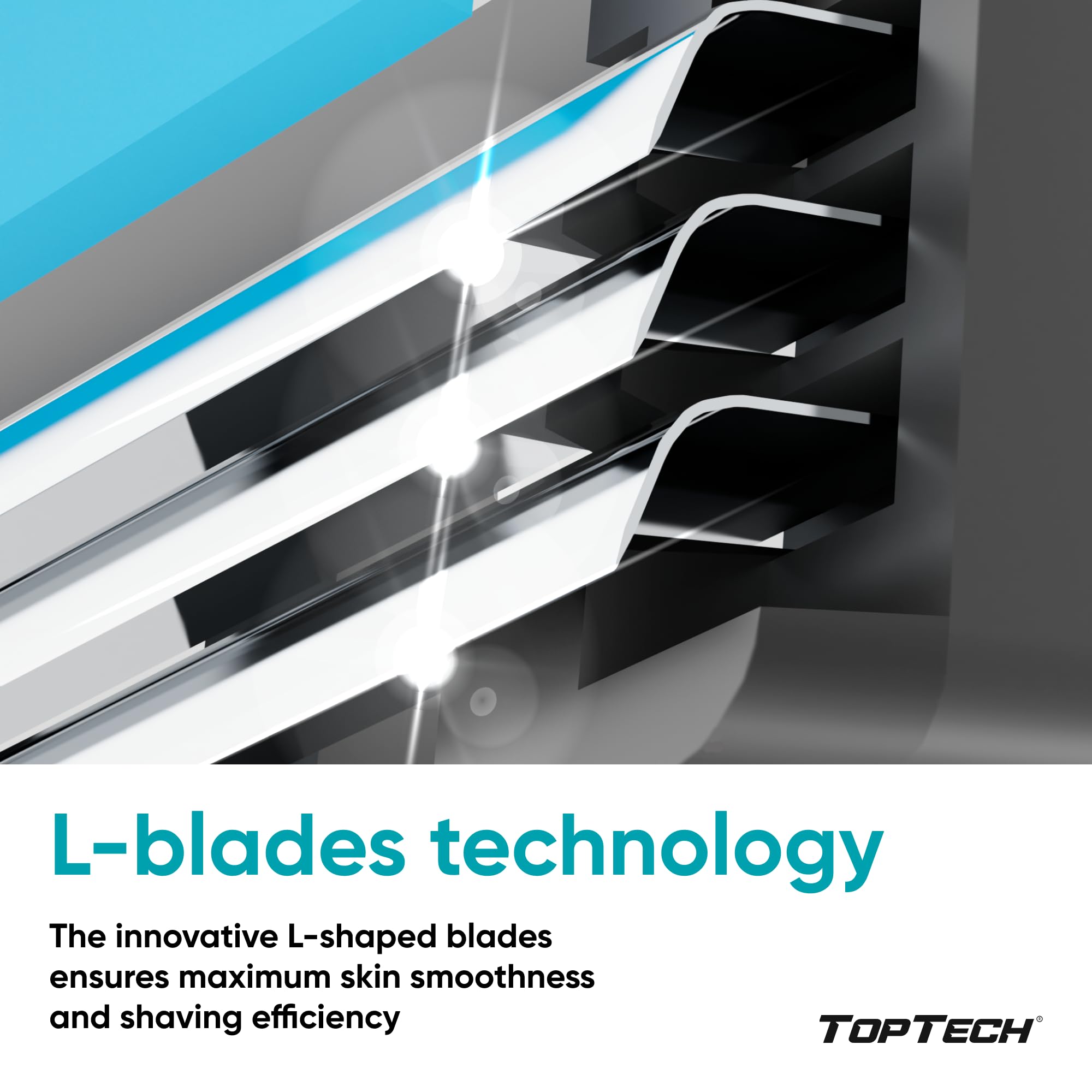 Toptech rasurador tres cuchillas, 8 recambios económicos para uso continuo