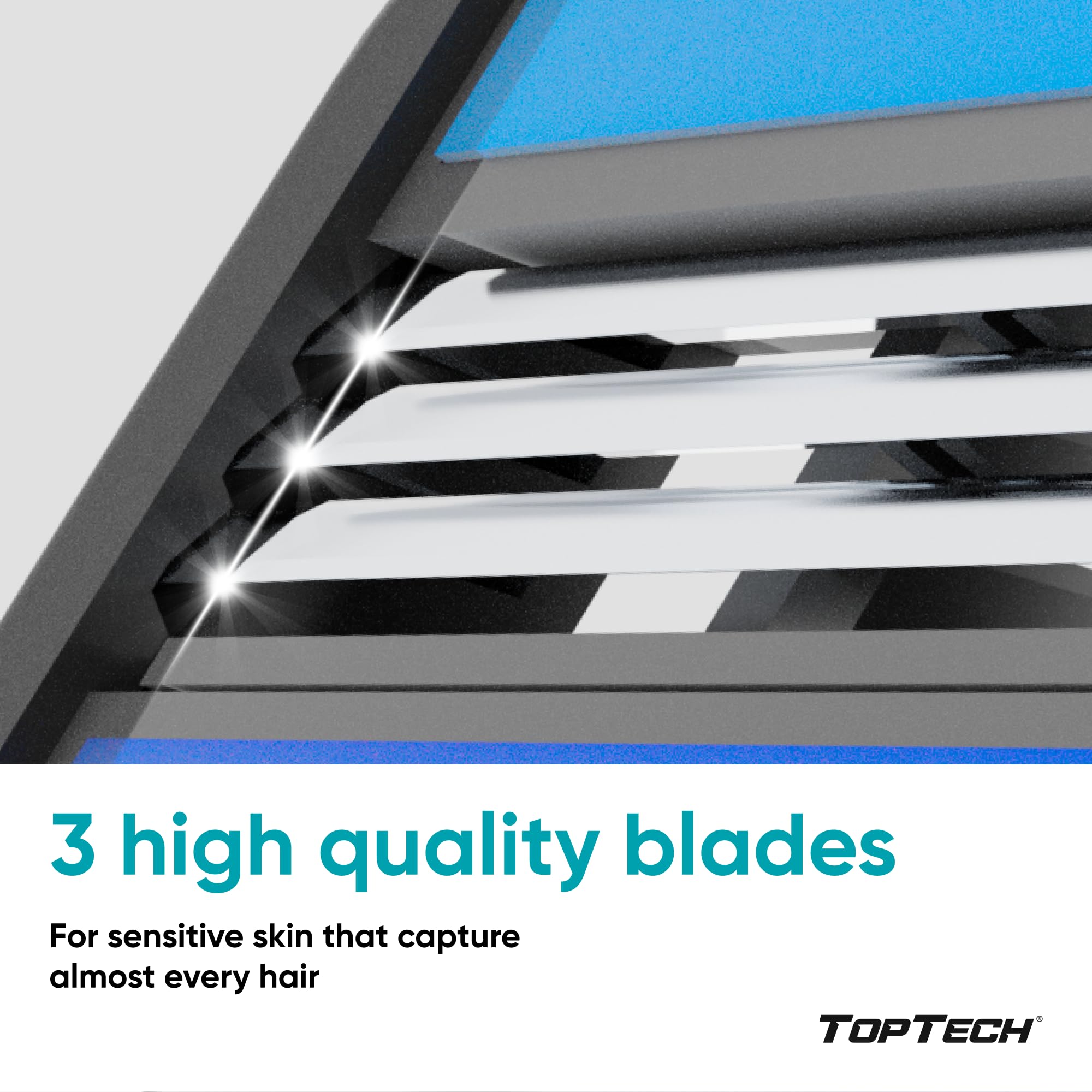 Toptech Razor 3 banda lubricante con Aloe Vera para comodidad