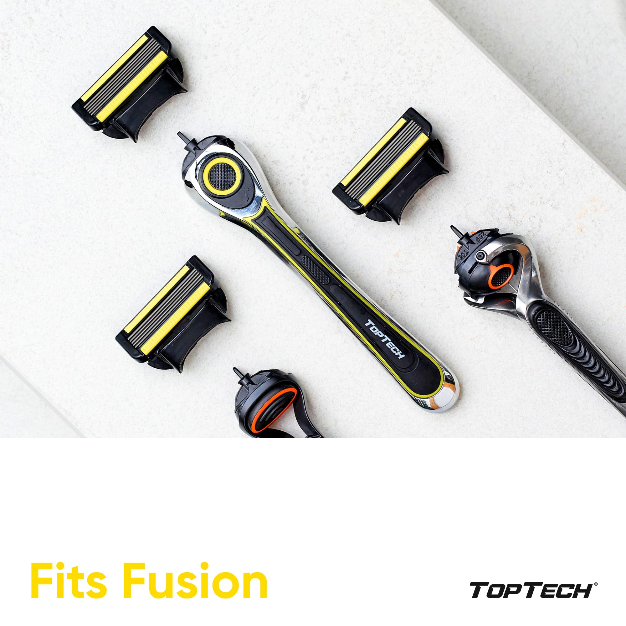 TopTech Ultra 5 tecnología deslizamiento suave, enjuague rápido.