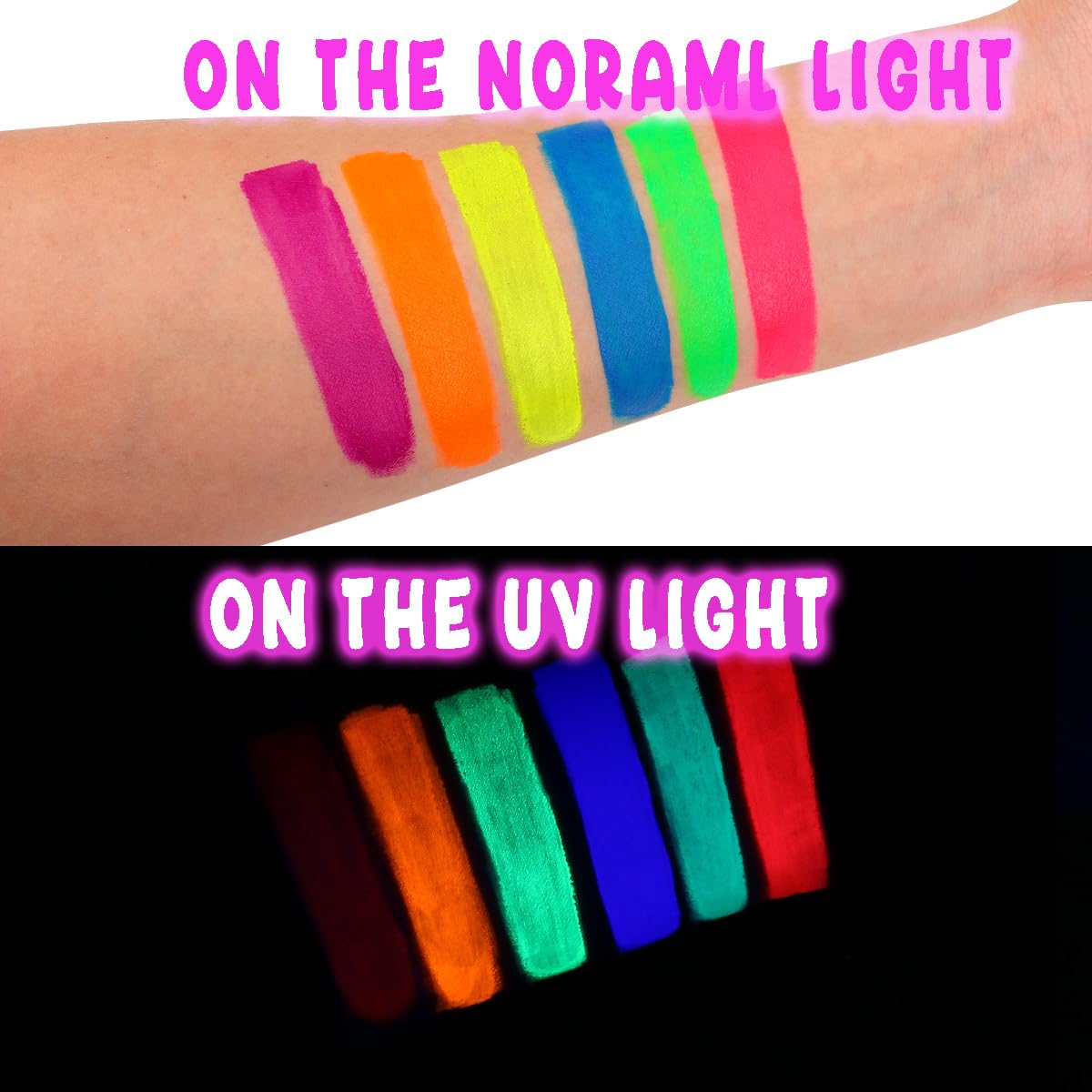 Depvision pintura UV neon, fácil de retirar con agua y jabón