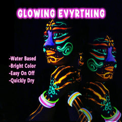 Depvision pintura UV neon para rostro, gran cobertura y secado rápido