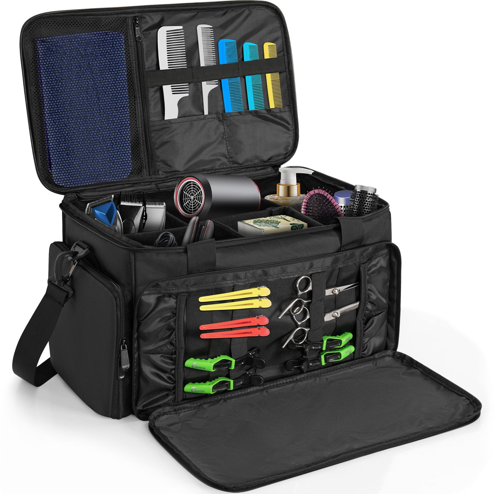 TORIBIO sac-coiffure capacite 17x10x10: rangement spacieux pour outils lors déplacements.