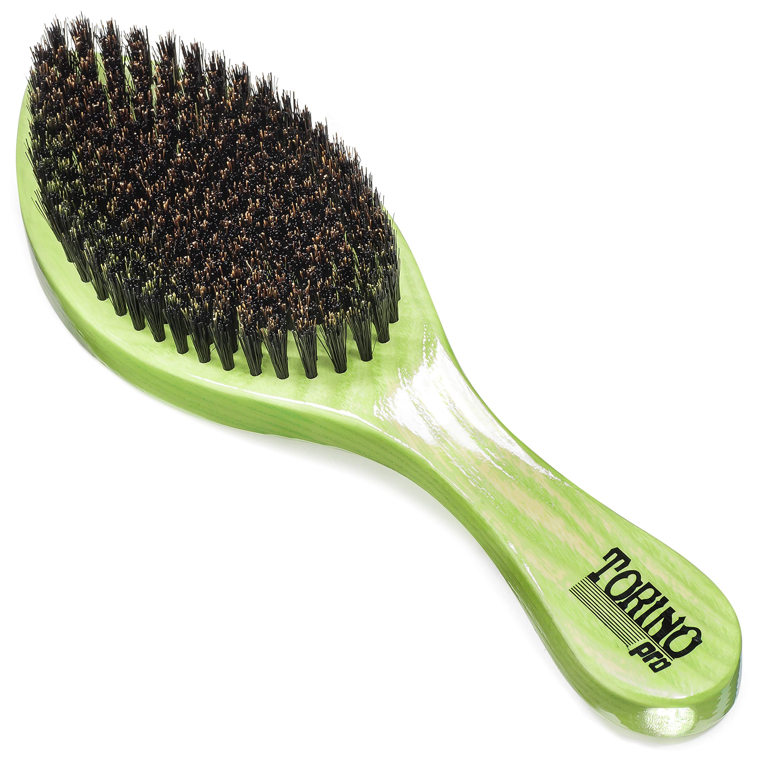 Cerdas de jabalí 100% del Torino Pro para cabello grueso y definición de ondas.