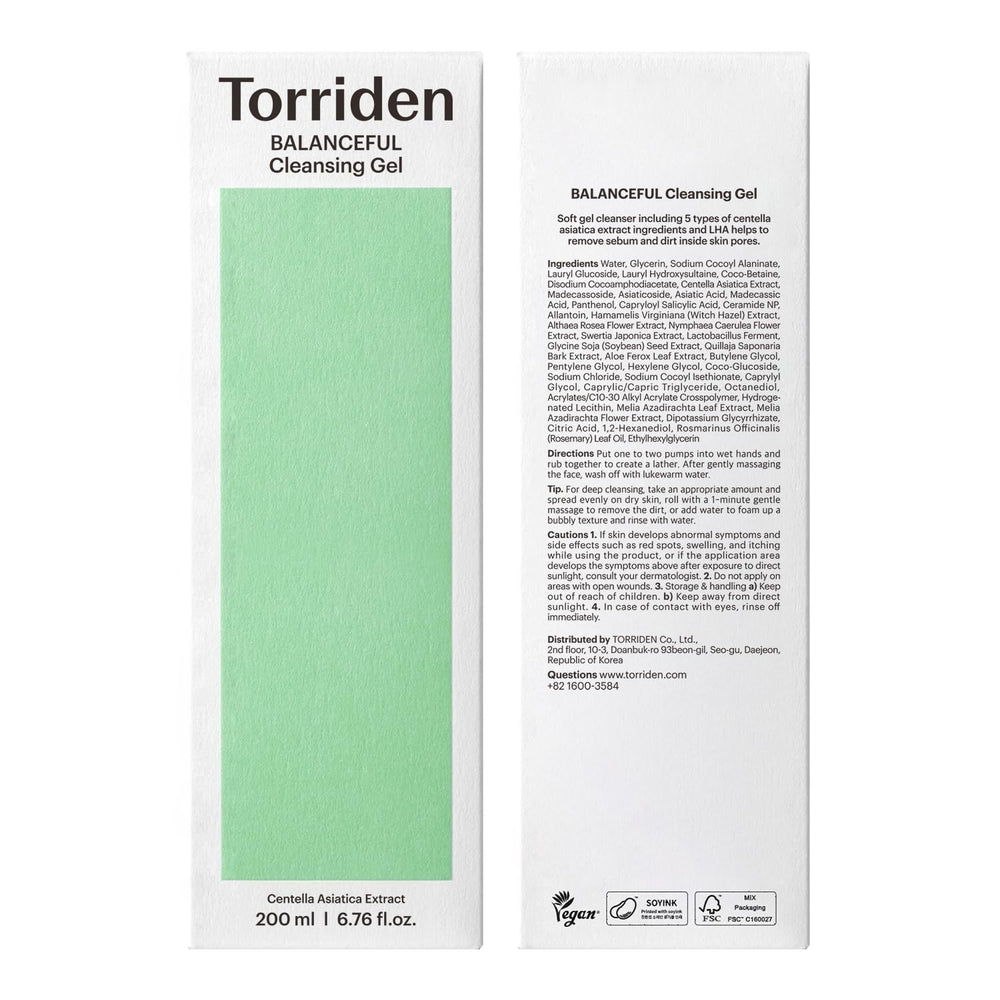Torriden Balanceful Gel: limpieza facial que respeta la barrera cutánea
