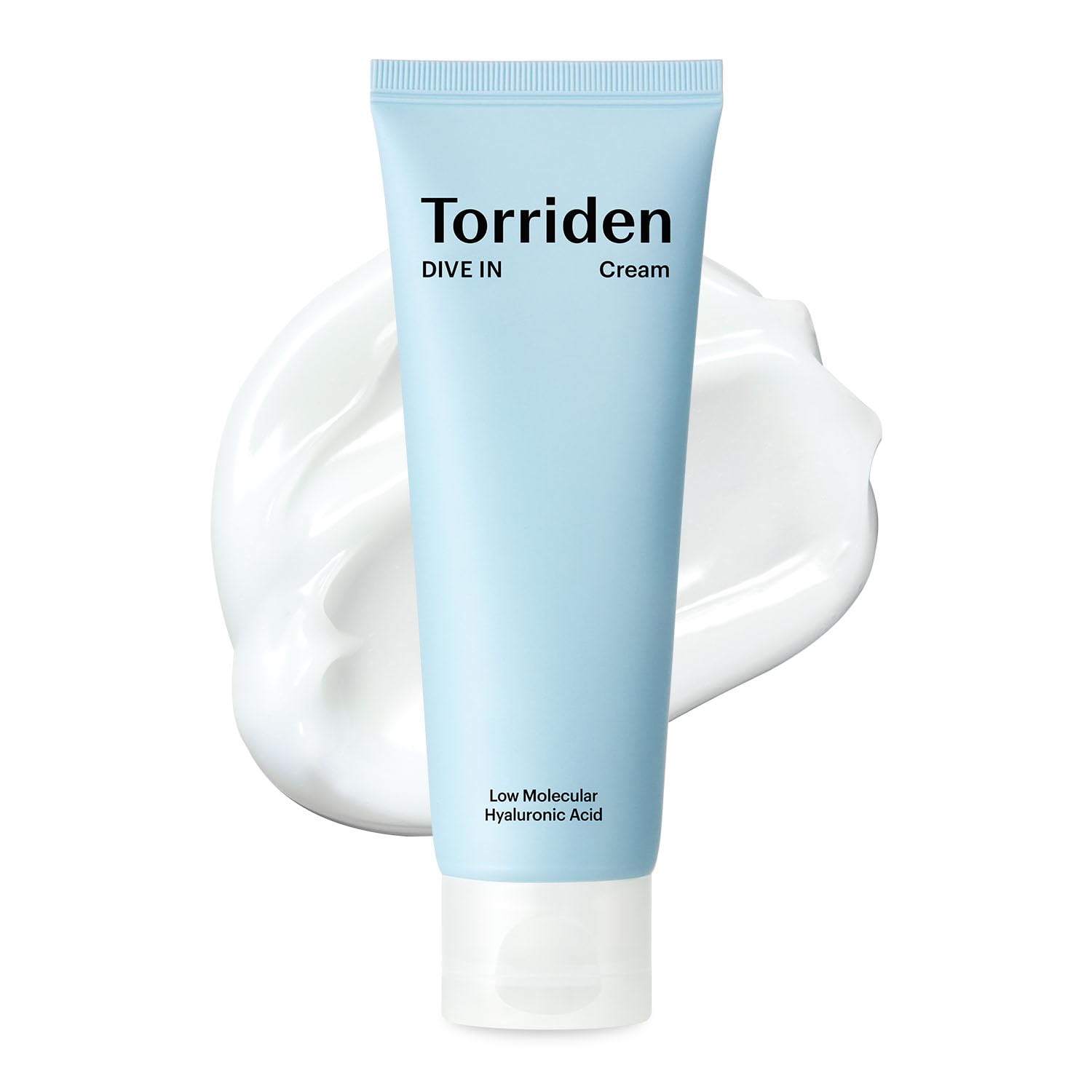 Torriden DIVE IN Crema: bote frontal, hidratante ligero para piel sensible.