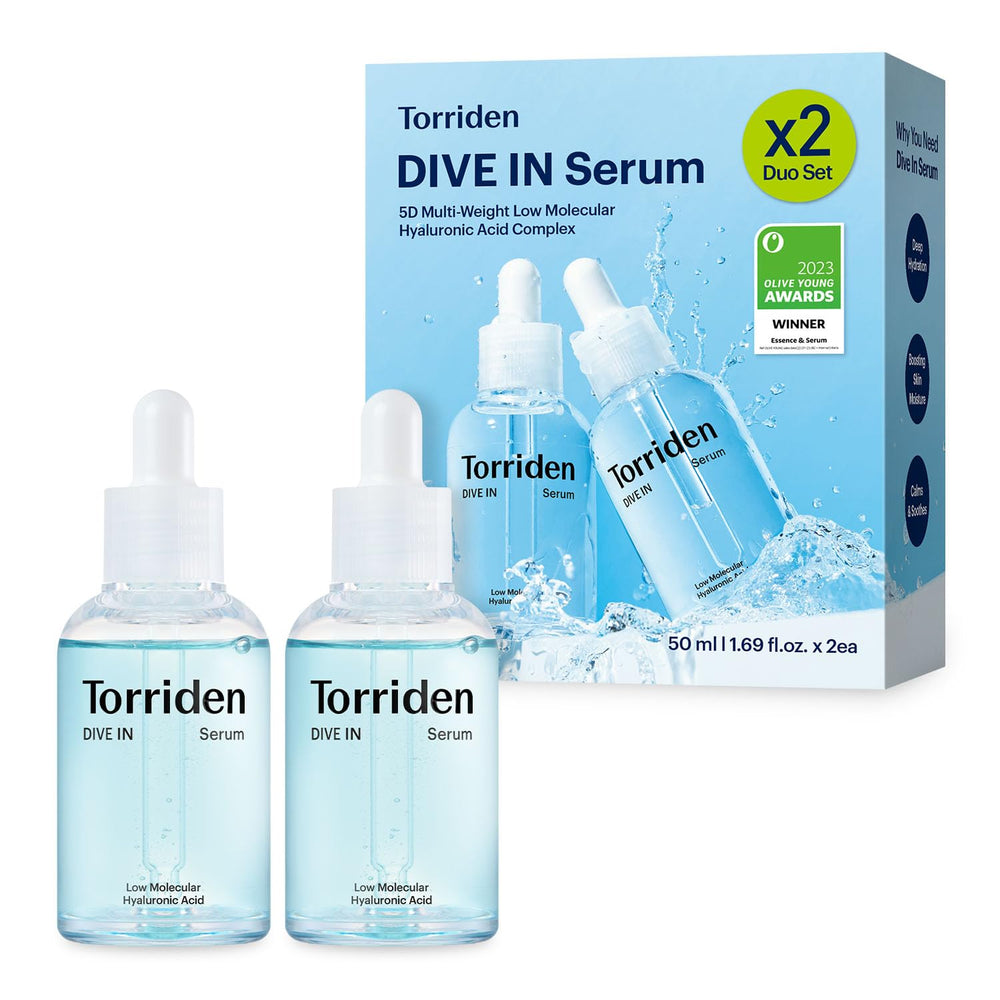Torriden Dive In Serum: envase de 50 ml para hidratación duradera.