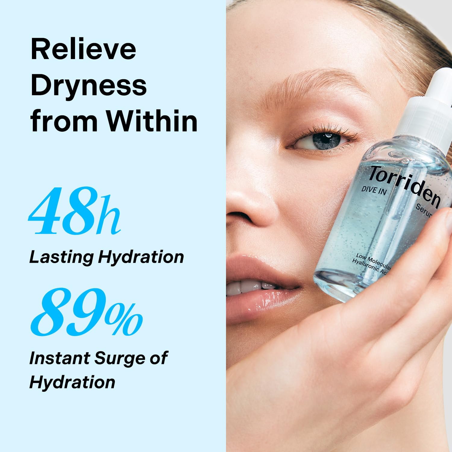 Torriden Dive In Serum envase reciclado 50 ml para sostenibilidad.