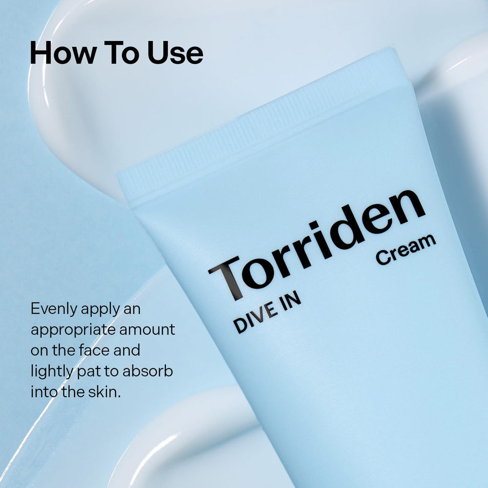 Torriden DIVE IN Crema: uso diario para piel equilibrada y confortable.
