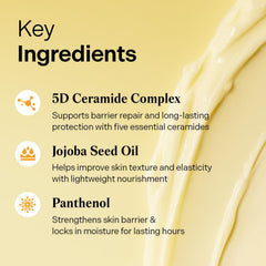 Aplicación de Phytosphingosine y Panthenol para absorción y confort de la piel.