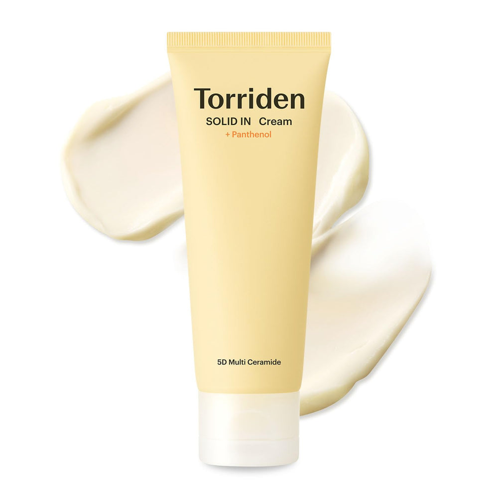 Torriden SOLID IN Ceramide Cream en envase, hidratación profunda para la barrera de la piel.